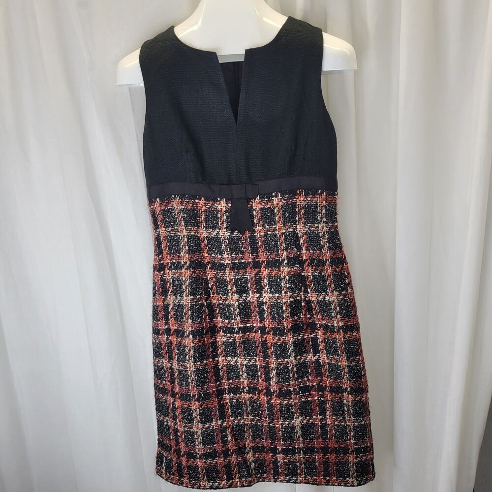 ICE Vintage Shift Dress with Black Top Tweed Bottom, 6